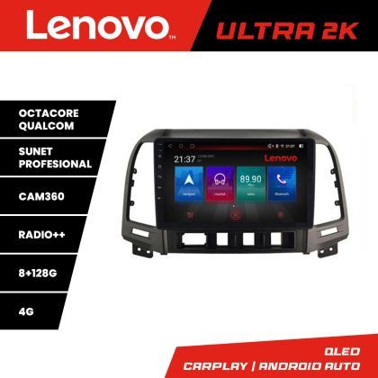 Navigatie Hyundai Santa Fe 2006-2012 M-008 Octa Core Android Radio Bluetooth GPS WIFI/4G DSP 2K 8+128GB 360 Tos