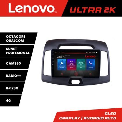 Navigatie Hyundai Elantra 2009 M-2009 Octa Core Android Radio Bluetooth GPS WIFI/4G DSP 2K 8+128GB 360 Toslink