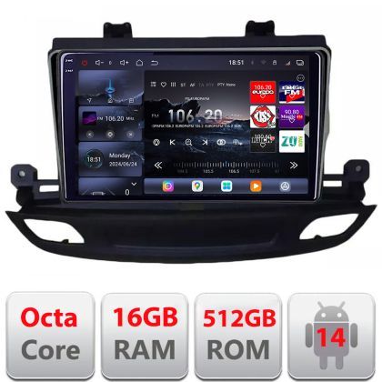 Navigatie Opel Insignia 2018- Edotec Kit-insignia19 8 core QLED 2K 12+256GB 360 Android Waze USB Navigatie Internet Youtube Radio
