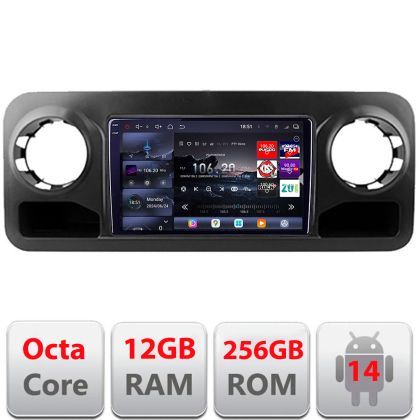 Navigatie Mercedes Sprinter 2018- Android radio gps internet 8 core QLED 2K 12+256GB 360GB  Edotec