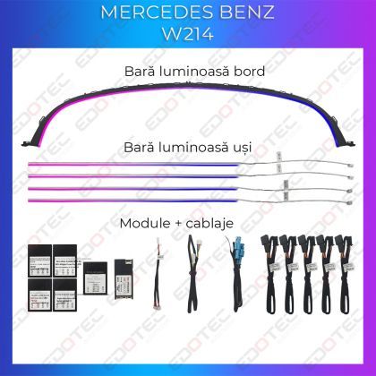Lumini Ambientale Mercedes Benz W214 set complet control telefon sau sistem original