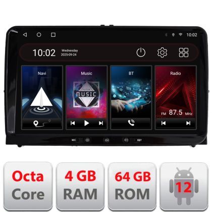 Navigatie dedicata VW Skoda Seat Edotec VW PRO ecran 9" Qled Android 8 core 4+64 4G DSP 360 Wifi radio usb BT GPS carplay android auto