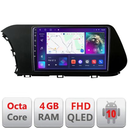 Navigatie Hyundai I20 2020- B-i20 Android Ecran QLED octa core 4+64 carplay android auto KIT-i20+EDT-E310V3