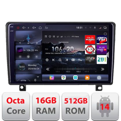 Navigatie Opel Astra H 2006-2015 Android radio gps internet 8 core QLED 2K 12+256GB 360 Edotec