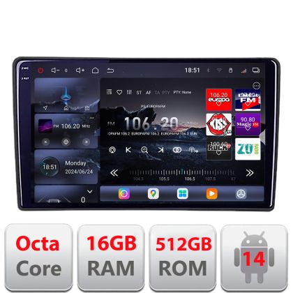 Navigatie Peugeot 308 2013-2017 Edotec Kit-308 cu Android Radio Bluetooth internet 8 core QLED 2K 12+256GB 360