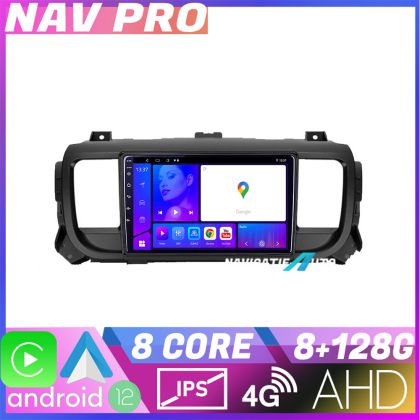 Navigatie Citroen Jumpy Toyota Proace Peugeot Traveller KIT jumpy16 EDOTEC-LITE Android Ecran 720P Octa Core 8 128 Carplay v3