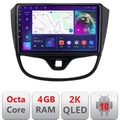 Navigatie Opel Karl 2017- C-karl Android Octa Core Ecran 2K QLED GPS 4G 4+32GB 360 kit-karl+EDT-E410-2K