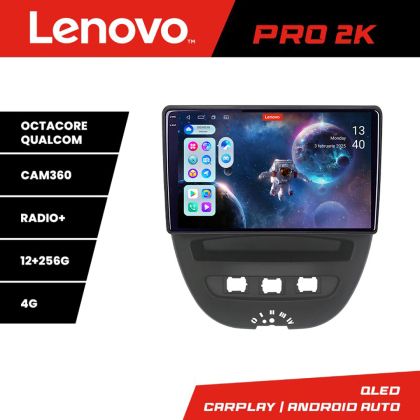 Navigatie Citroen C1 Peugeot 107 Toyota Aygo 2005-2014 Android radio gps internet 8 core QLED 2K 12+256 360 Lenovo v2