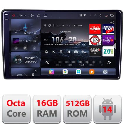 Navigatie Eclipse Cross 2019- Edotec Kit-eclipse 8 core QLED 2K 12+256GB 360 Android Waze USB Navigatie Internet Youtube Radio