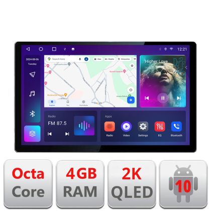 Navigatie dedicata DODGE RAM 2019- Edonav ecran 13" 2K 4+32 Android Waze USB Navigatie 4G 360 Toslink Youtube Radio kit-RAM201