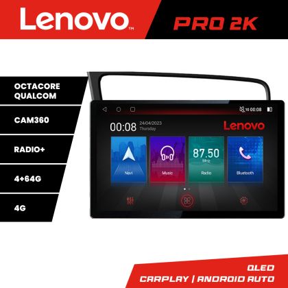 Navigatie VW Golf 7 K-491 Lenovo PRO 4+64 13 inch 2K android 4G DSP gps internet  8Core