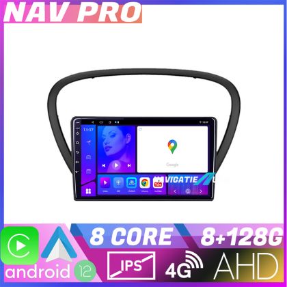 Navigatie Peugeot 607 EDOTEC-LITE Android radio gps internet Octa core 8 128 Carplay