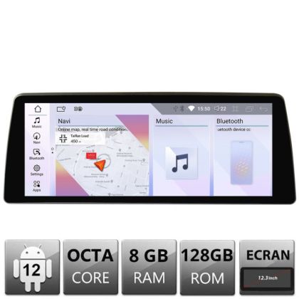 Navigatie BMW Seria 6 E63 2006-2012 cu ecran CIC Android ecran 12.3" 8+128 4G BT camere 360