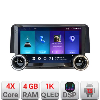 Navigatie Honda Civic 2016-2020 Kit-669 Edotec  4+64 10.5 inch Incell 1K android Wifi 5Ghz gps internet