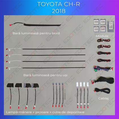 Lumini Ambientale Toyota CH-R 2018- set complet control telefon sau sistem original