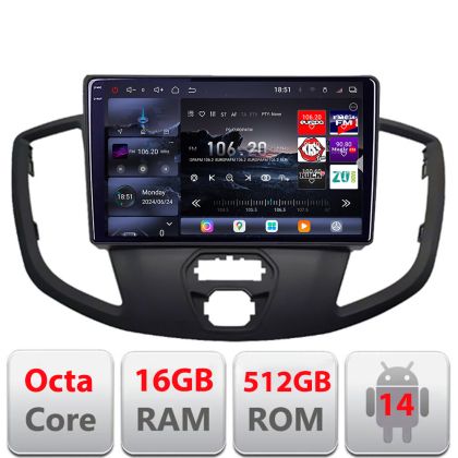 Navigatie Ford Transit V363 2015-2021 Android radio gps internet 8 core QLED 2K 12+256GB 360 Edotec