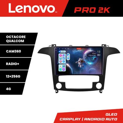 Navigatie Ford S-Max 2008-2012 Lenovo Kit-003 8 core QLED 2K 12+256 360 Android Waze USB Navigatie Internet Youtube Radio