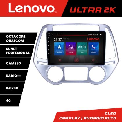 Navigatie Hyundai I20 2011-2014 manual si automat Octacore, 8 Gb RAM, 128 Gb Hdd, 4G, Qled 2K, Carplay AA, 360