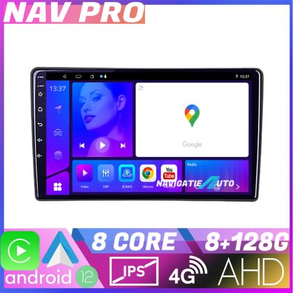 Navigatie universala 2 din 9 inch EDOTEC-LITE Android Ecran 720P Octa Core 8 128 Carplay