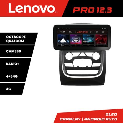 Navigatie Dodge Durango 2014-2020 Lenovo Qled 12.3 inch Octa Core 4+64 360 DSP ADAS carplay android auto radio internet Kit-+PRO-12.3-4+64