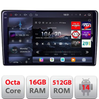 Navigatie Nissan X-Trail 2004-2007 Android radio gps internet 8 core QLED 2K 12+256GB 360 Edotec