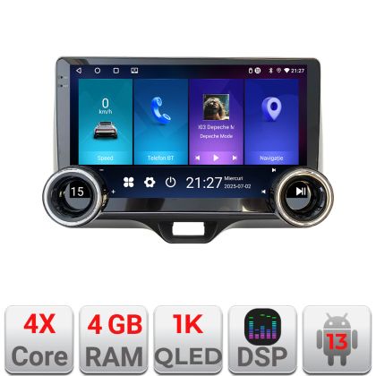 Navigatie Toyota Yaris 2020- Edotec  4+64 10.5 inch Incell 1K android Wifi 5Ghz gps internet  kit-yaris2020