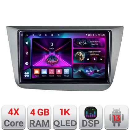 Navigatie Seat Leon 2005-2012 A-leon05  4+64 InCell Display 1K Android Waze USB Navigatie Internet Youtube Radio