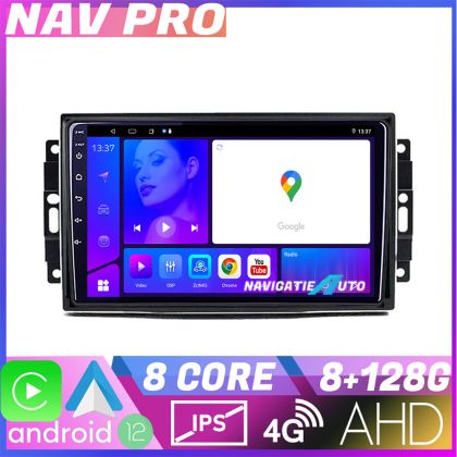 Navigatie Chrysler Jeep KIT 202 EDOTEC-LITE Android Ecran 720P Octa Core 8 128 Carplay v2