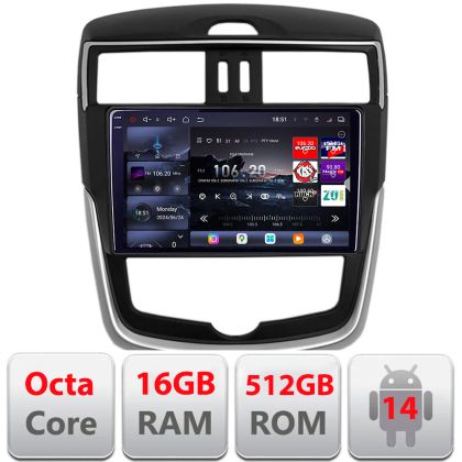 Navigatie Nissan Pulsar 2014-2018 Android radio gps internet 8 core QLED 2K 12+256GB 360 Edotec