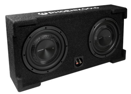 Subwoofer pasiv cu incinta, Phoenix Gold, 150 w rms, 250 w max, difuzor 2x8", 2 ohm