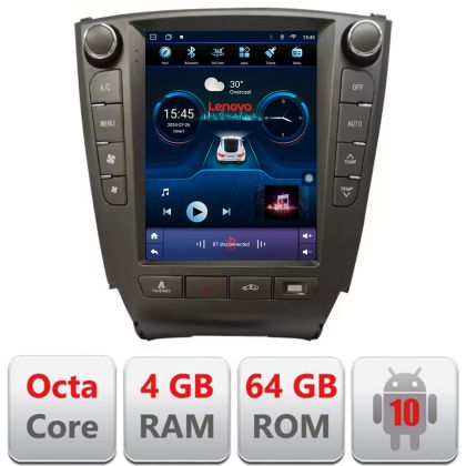 Navigatie Lexus IS 2005-2012 Lenovo Tesla Qled 9.7" Octacore 4Gb RAM 64Gb Hdd 4G DSP Carplay Android Auto 360 camere Bluetooth