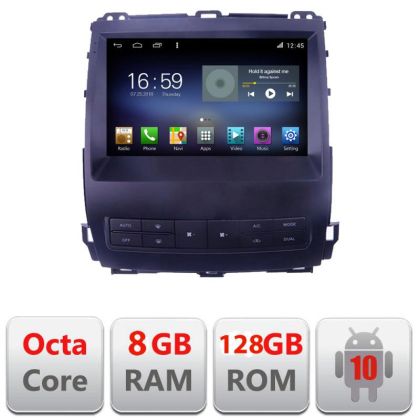 Navigatie Toyota Prado J120 2002-2009 F- j120 Octa Core cu Android Radio Bluetooth Internet GPS WIFI DSP 8+128GB 4G