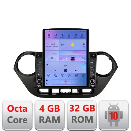 Navigatie Hyundai I10 2013-2019 G-HY38 ecran tip TESLA 9.7" cu Android Radio Bluetooth Internet GPS WIFI 4+32GB DSP 4G