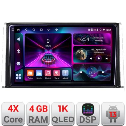 Navigatie Toyota Auris 2017- A-AURIS  4+64 InCell Display 1K Android Waze USB Navigatie Internet Youtube Radio