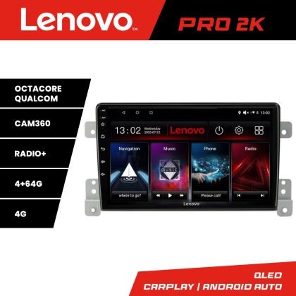 Navigatie Suzuki Grand Vitara Old Lenovo Kit-053 8 core QLED 2K 4+64 360 Android Waze USB Navigatie Internet Youtube Radio