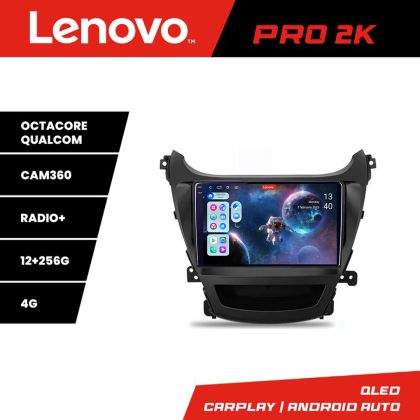 Navigatie Hyundai Elantra 2013-2015 Lenovo Kit-359 8 core QLED 2K 12+256 360 Android Waze USB Navigatie Internet Youtube Radio