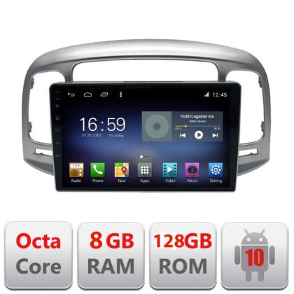 Navigatie Hyundai Accent 2009-2012 F-accent Octa Core cu Android Radio Bluetooth Internet GPS WIFI DSP 8+128GB 4G