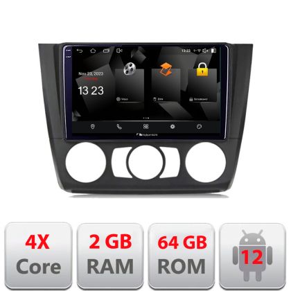 Navigatie BMW Seria 1 E87 2007-2011 clima manuala 5230-bmw117-manual Android Ecran 720P Quad Core 2+64 carplay android auto