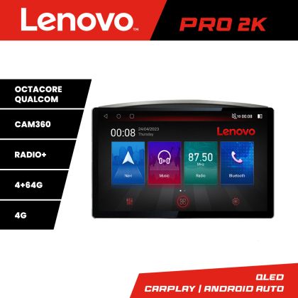 Navigatie Toyota Land Cruiser L100 2002-2006 Lenovo PRO 4+64 13 inch 2K android 4G DSP gps internet  KIT-L105-automatic