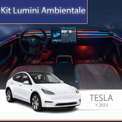 Lumini ambientale Tesla Model Y 2023 set complet control telefon