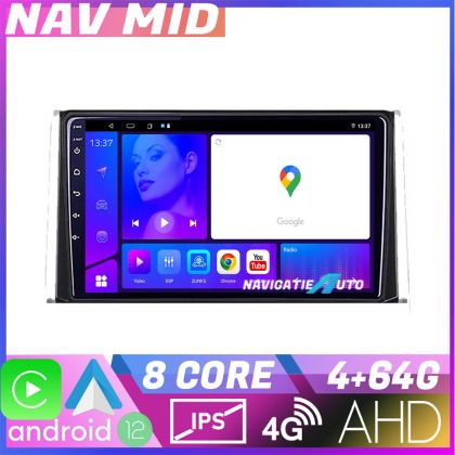 Navigatie Toyota Auris 2017 KIT AURIS EDOTEC-LITE Android Ecran 720P Octa Core 4 64 Carplay