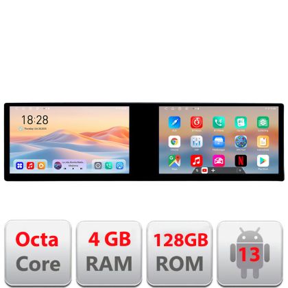 Navigatie Peugeot 307 Kit-307 Edotec 2 ecrane  8 core 4+128 21.6 inch Incell android Wifi 5Ghz gps internet