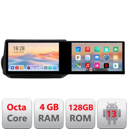 Navigatie Peugeot Bipper, Citroen Nemo, Fiat Qubo 2008-2017 Edotec 2 ecrane  8 core 4+128 21.6 inch Incell android Wifi 5Ghz gps internet  Kit-bipper