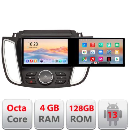 Navigatie Ford Kuga 2015-2020 SYNC2 si SYNC3 Edotec 8 core 4+128 10.5 inch Incell 1K android Wifi 5Ghz gps internet