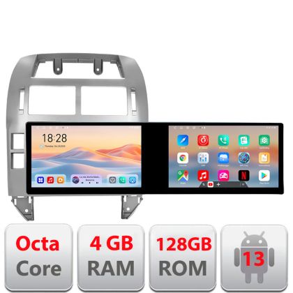 Navigatie VW Polo 2004-2011 Edotec 2 ecrane  8 core 4+128 21.6 inch Incell android Wifi 5Ghz gps internet  Kit-polo