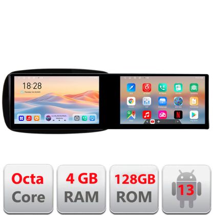 Navigatie Smart For Two 2015- Kit-Smart15 Edotec 2 ecrane  8 core 4+128 21.6 inch Incell android Wifi 5Ghz gps internet a