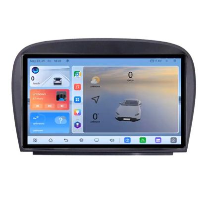 Navigatie Mercedes SL W230 2004-2011 C-W230 Android 8 Core 2.2 Ghz 8+128 Qled 1K ADAS 4G LTE GPS 360 KIT-w230+EDT-E409V3