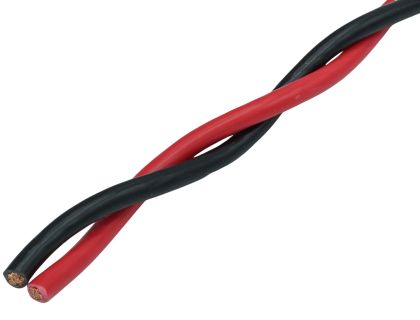 Rolă cablu difuzor răsucit 2x 4,0 mm²x1m Audio System Z-TSC 4.0 BK-RD