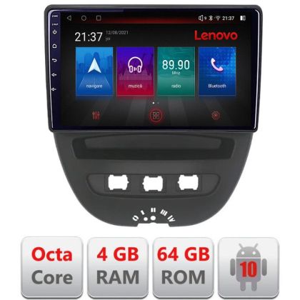 Navigatie Citroen C1 Peugeot 107 Toyota Aygo 2005-2014 Android radio gps internet Octa Core 4+64 LTE KIT-C1+EDT-E510-PRO v1 RESIGILAT