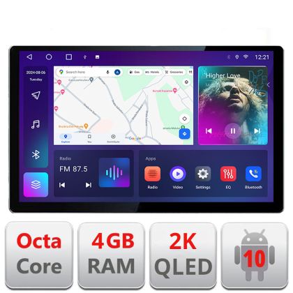 Navigatie Toyota Urbancruiser 2009-2014 Quad Core Edonav ecran 13" 2K 4+32 Android Waze USB Navigatie 4G 360 Toslink Youtube Radio